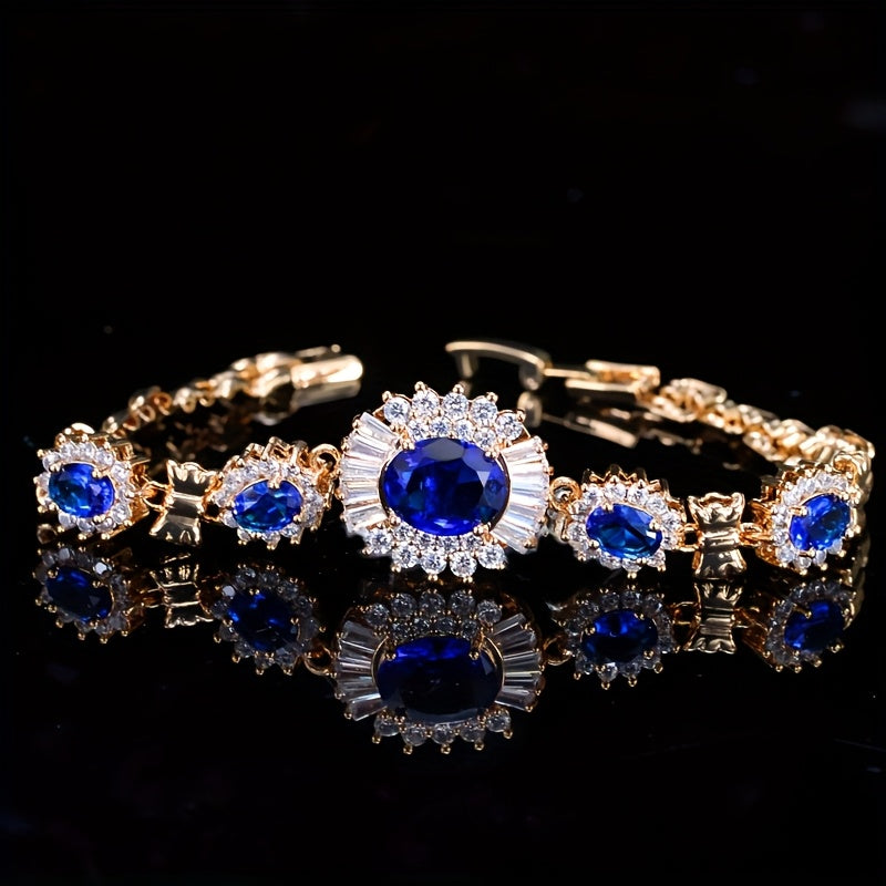 Retro Style Tennis Bracelet Cubic Zirconia