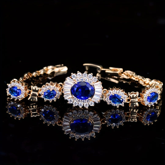 Retro Style Tennis Bracelet Cubic Zirconia