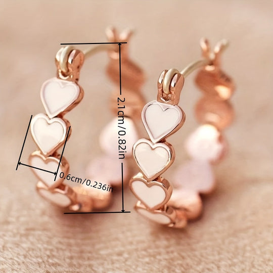 Stylish Heart Hoop Earrings