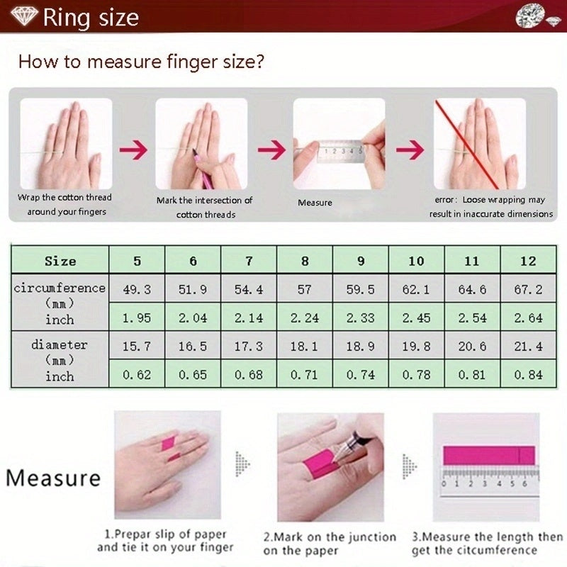 3 Row Zirconia Ring