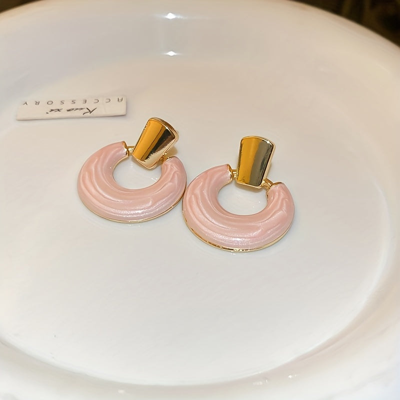 Drip Oil Circle Earrings