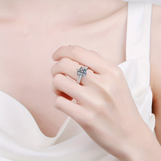 Moissanite Promise Ring