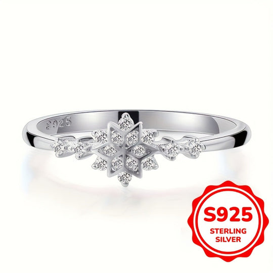 Luxury Zirconia Snowflake Ring