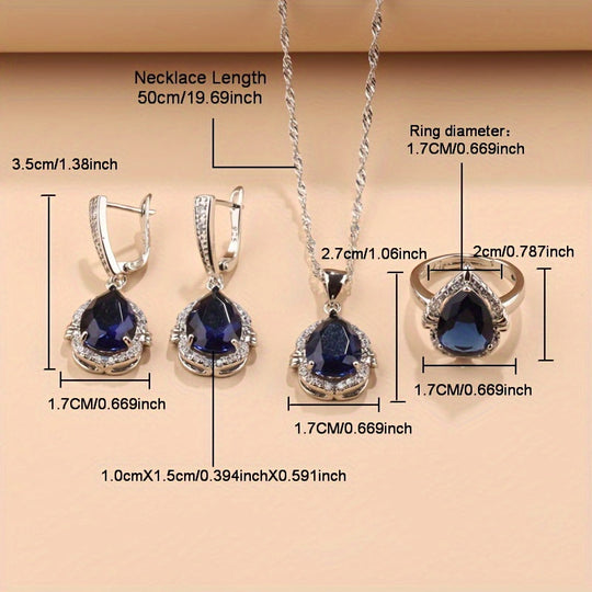 Elegant 5-Piece zirconia Jewelry Set