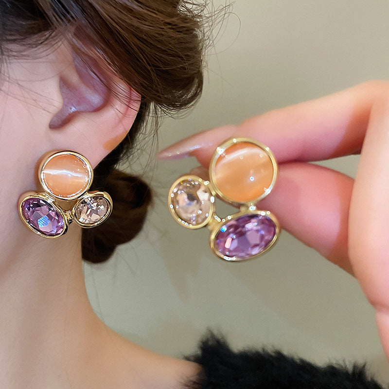 Vintage Style Oval Hollow Earrings