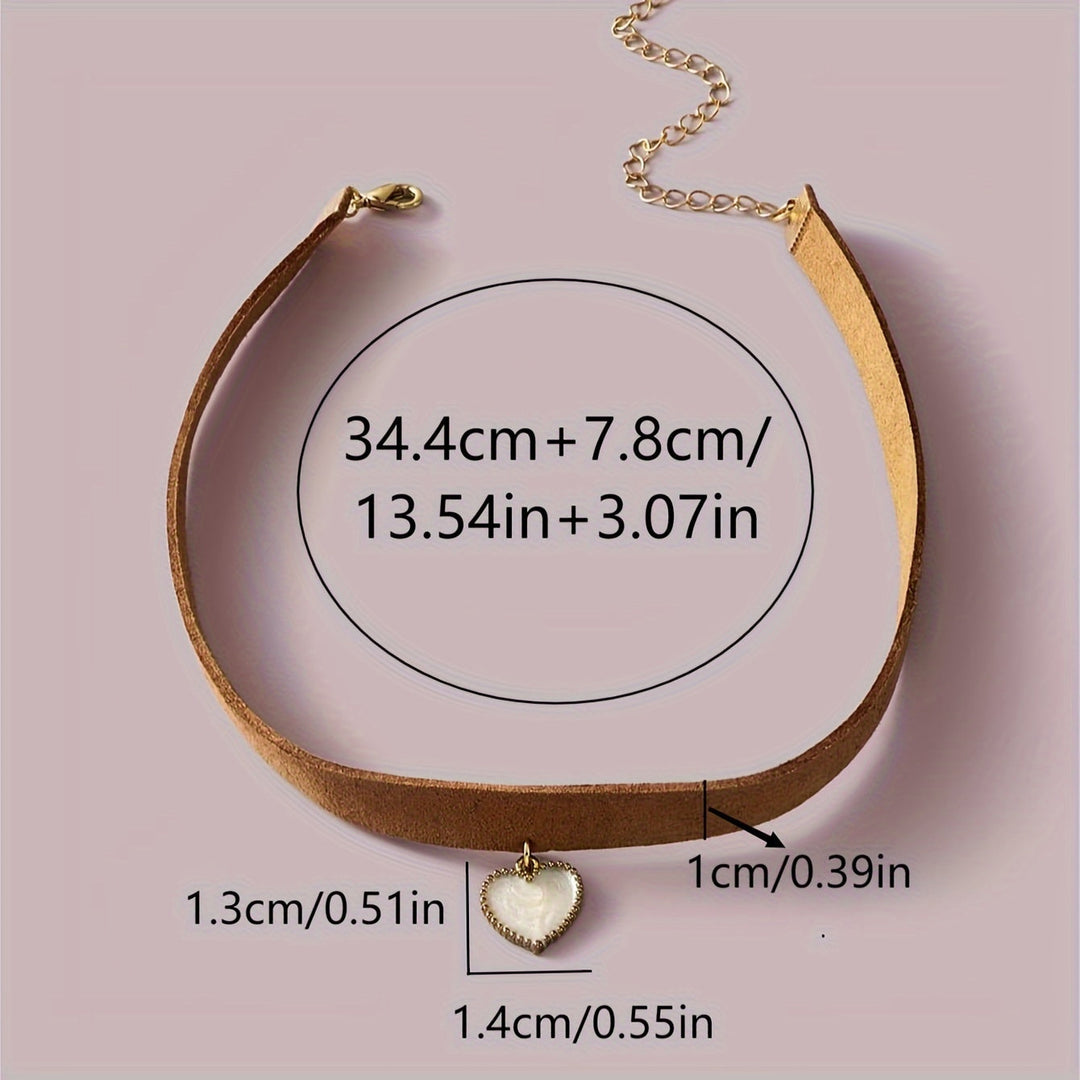 Minimalist Heart Pendant Choker