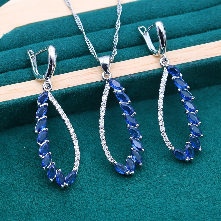 Elegant Synthetic Zirconia Jewelry Set
