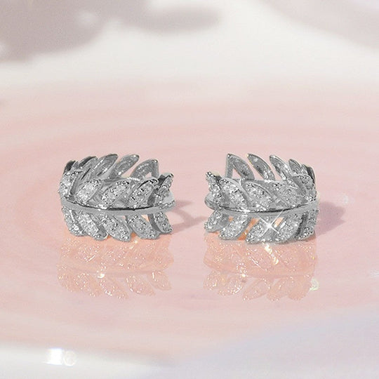 Exquisite Leaf Hoop Earrings