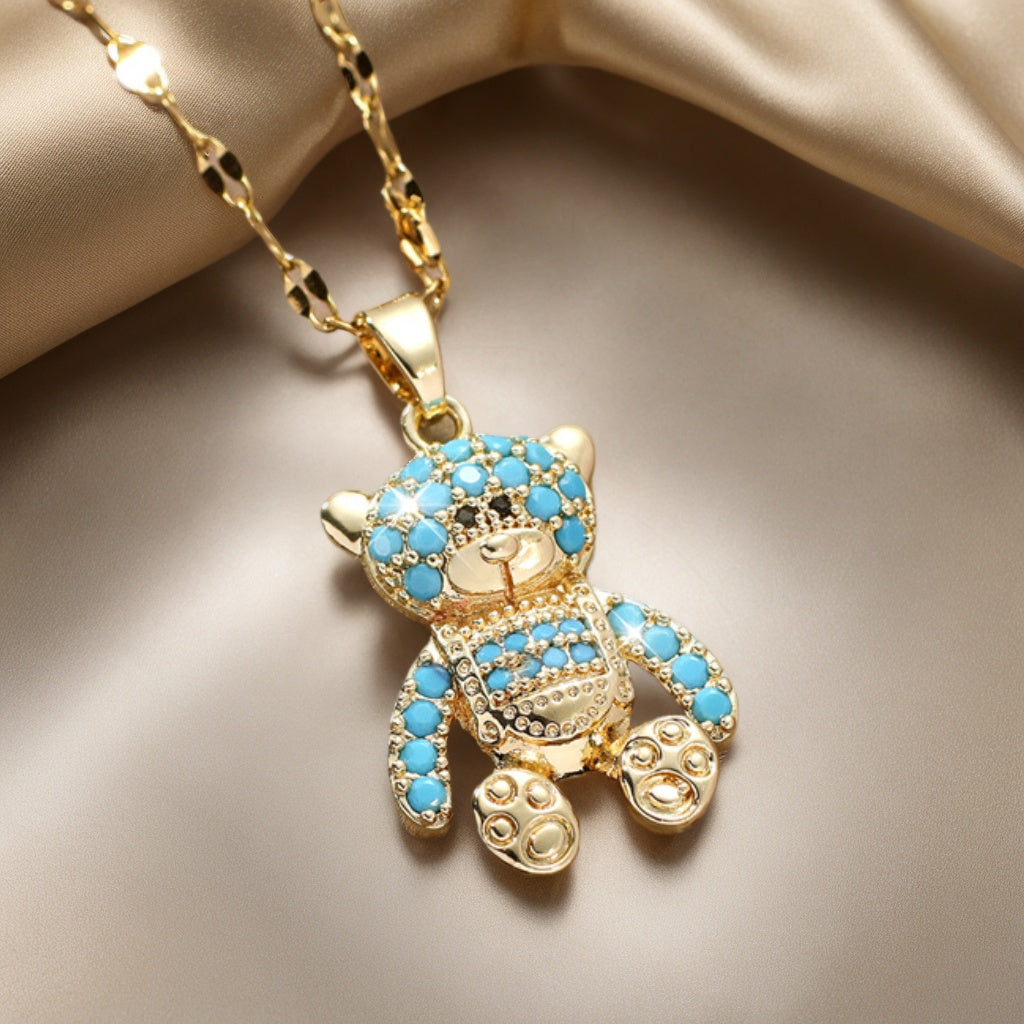 Teddy Bear Pendant Necklace