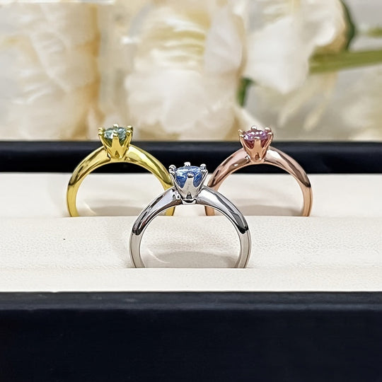 Elegant Moissanite Engagement Ring