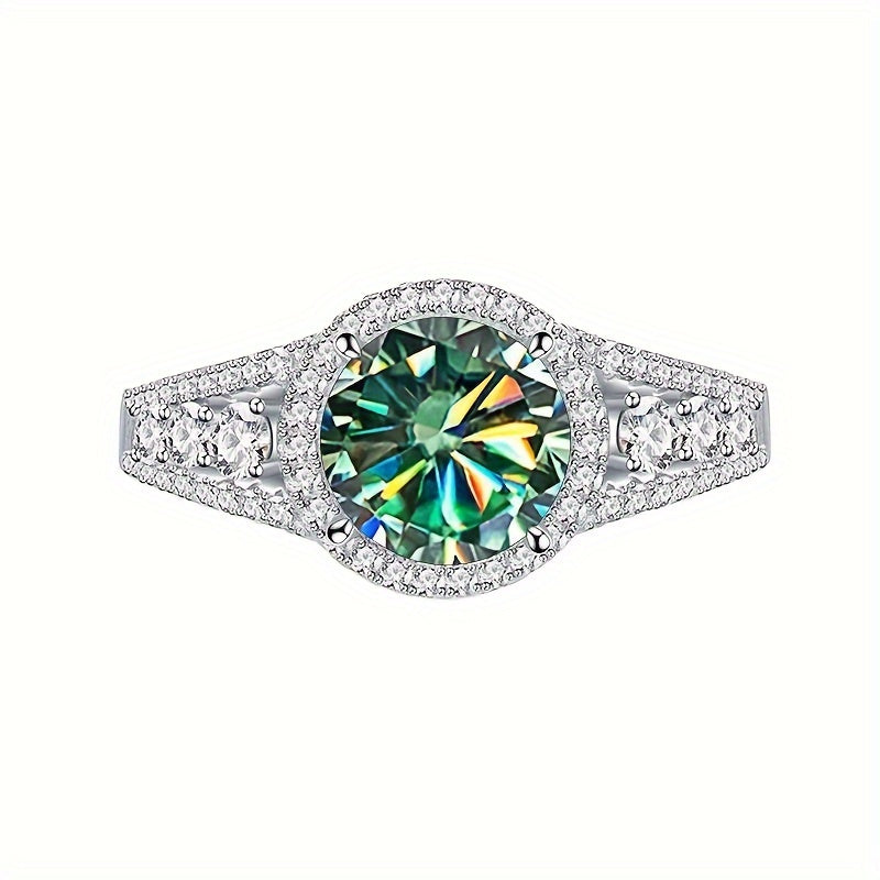 Luxury Blue Moissanite Ring