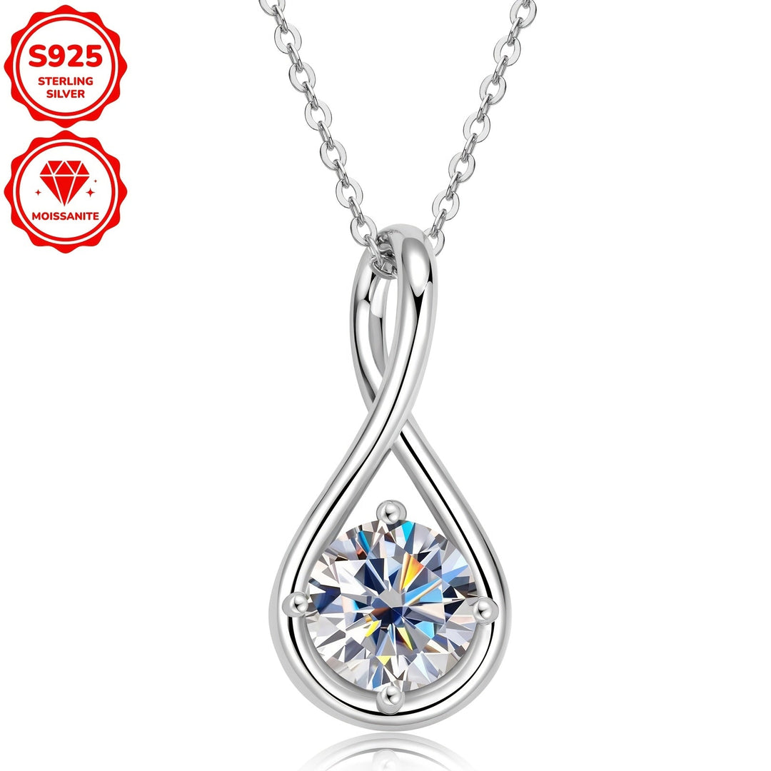 Single Stone Moissanite Pendant Necklace