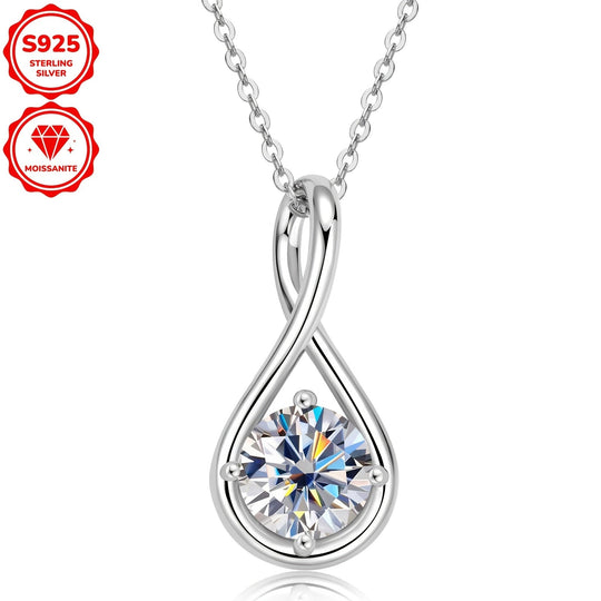 Single Stone Moissanite Pendant Necklace