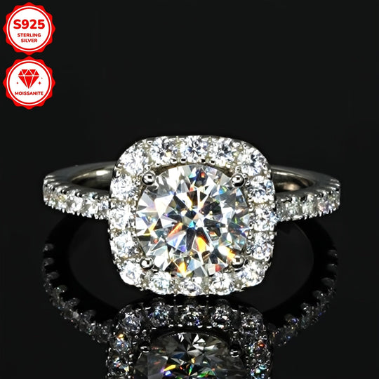 925 Silver Moissanite Engagement Ring