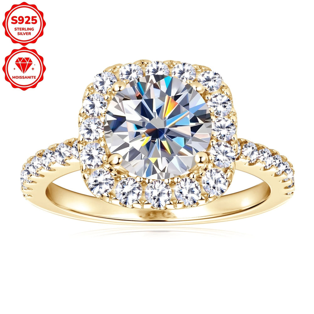 925 Silver Moissanite Engagement Ring