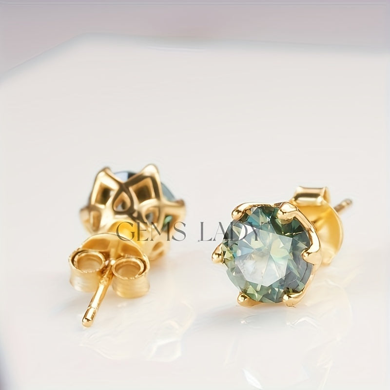 D Color Moissanite Stud Earrings