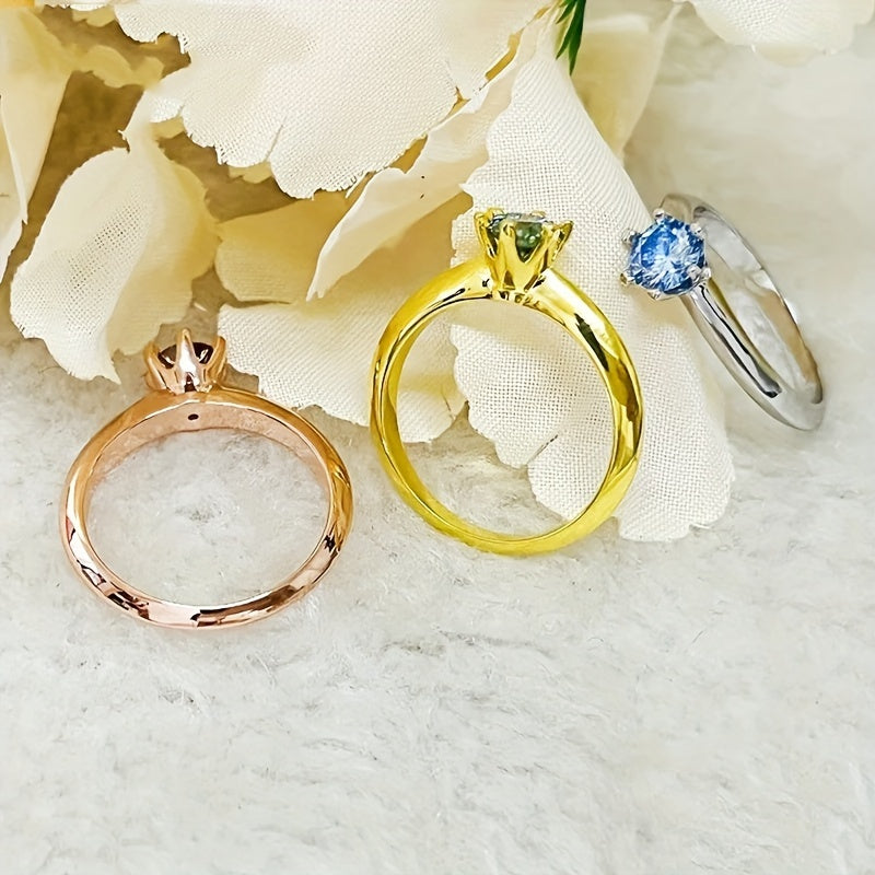 Elegant Moissanite Engagement Ring
