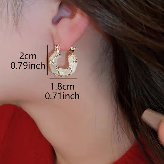 Retro French Elegant Hoop Earrings