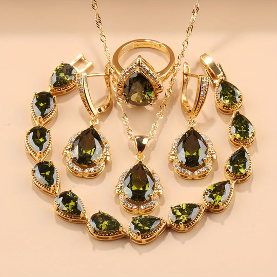 5-Piece Exquisite Teardrop Jewelry Set