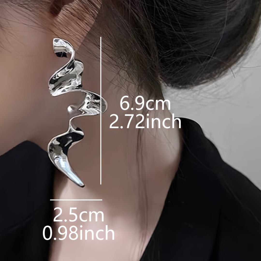 Pair Of French Exaggerated Twists Earrings