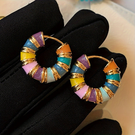 French-Inspired Chic Hoop Earrings