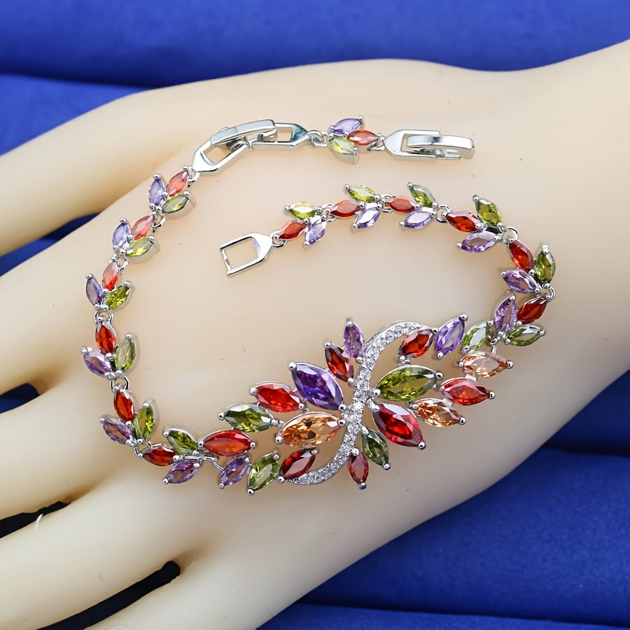 Luxury Elegant Multicolor Zirconia Bracelet