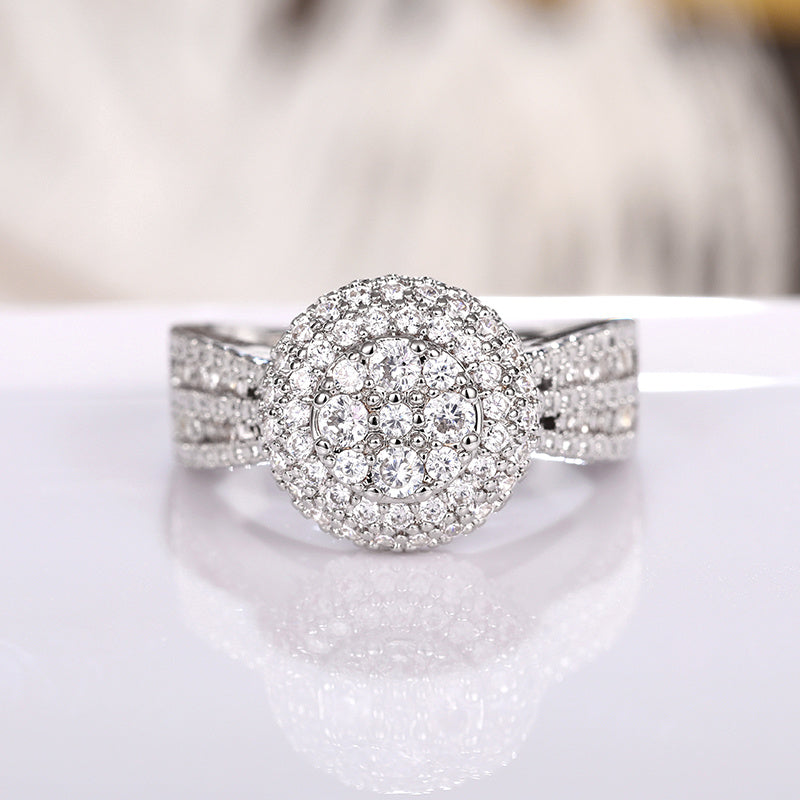 Luxurious Micro Pave Zirconia Ring