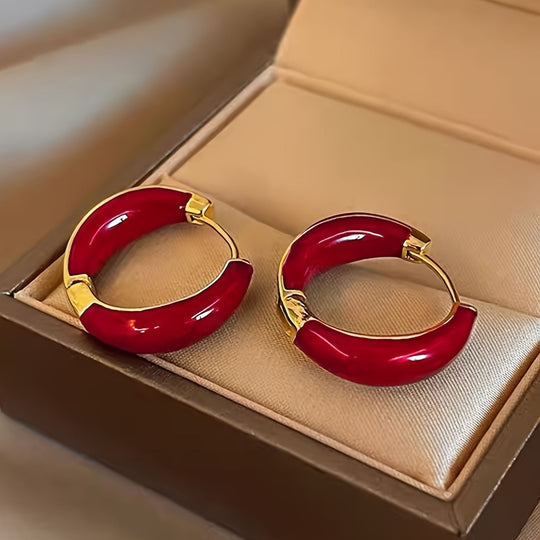 Vintage Elegant Circle Hoop Earrings