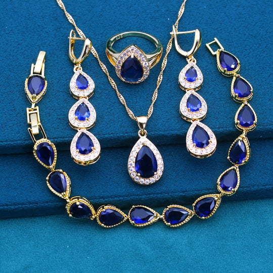 Elegant Vintage Water Drop Style Jewelry Set
