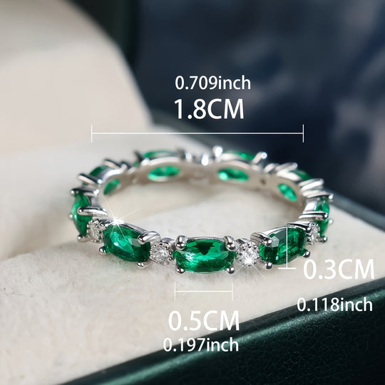 Full Circle Zirconia Sterling Silver Ring