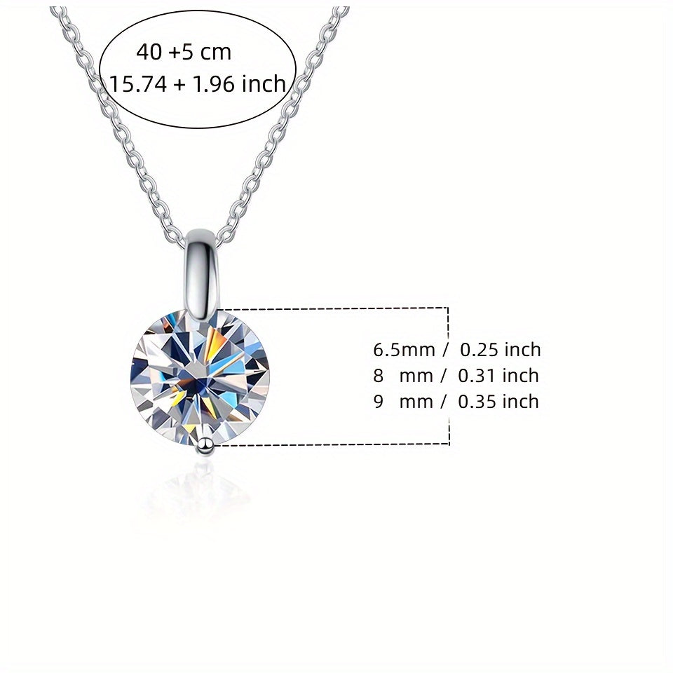 Elegant Multi-Color Moissanite Necklace