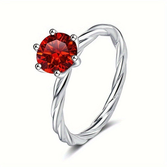 Moissanite Twisted Band Ring