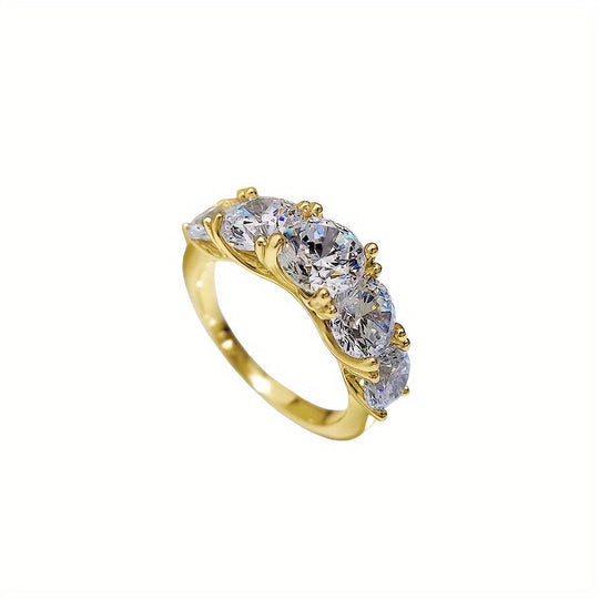 5-Stone Moissanite Engagement Ring