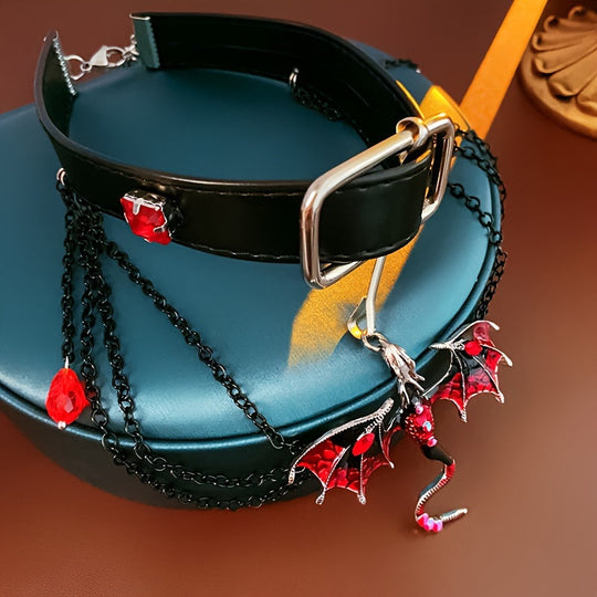 Punk Style Dragon Zodiac Tassel Necklace