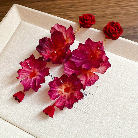 Vintage Rose Earrings