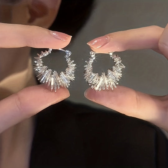 Irregular Hollow Circle Design Earrings