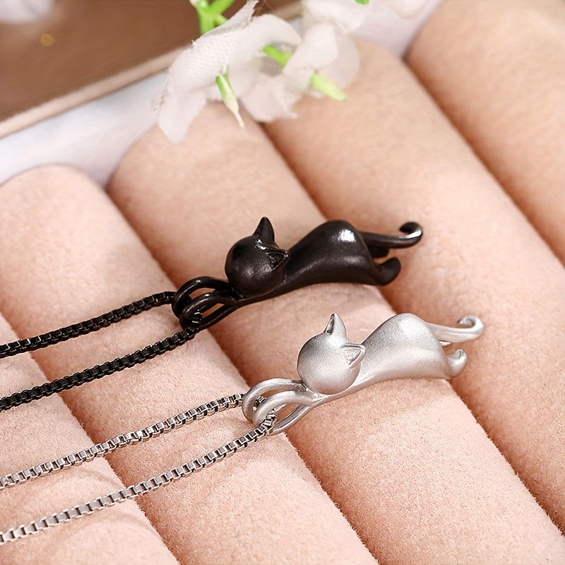 Simple Cute Cat Dangle Necklace