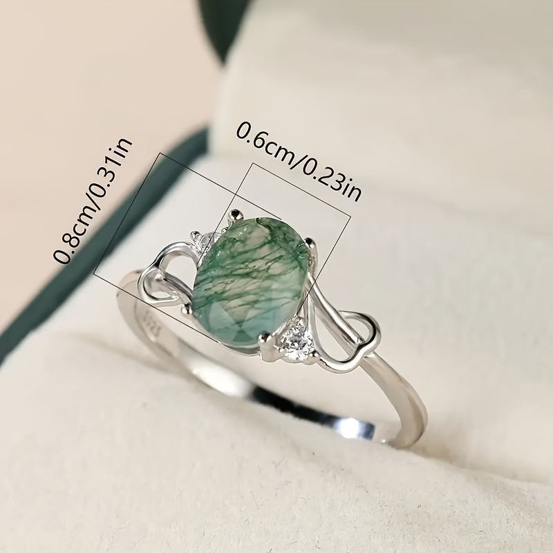 Moss Agate Ring