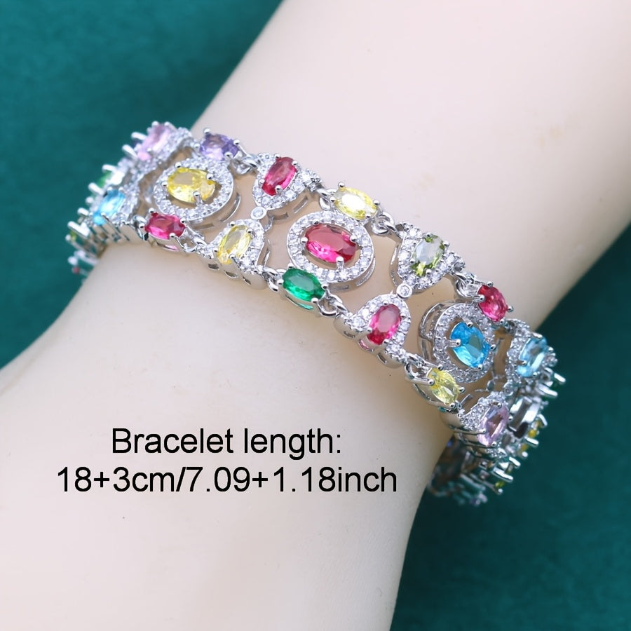 Bohemian Colorful Synthetic Zirconia Jewelry Set