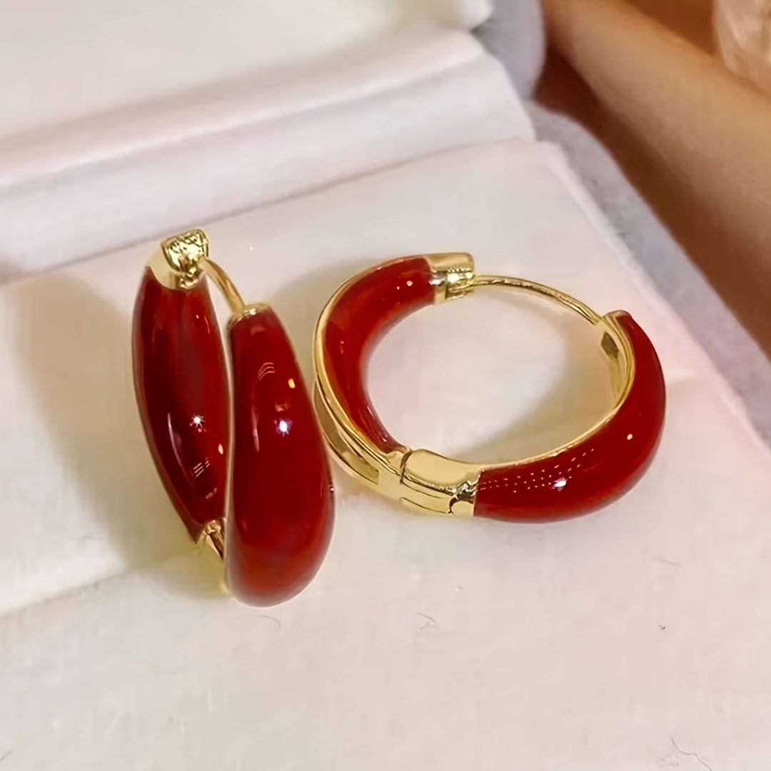 Vintage Elegant Circle Hoop Earrings