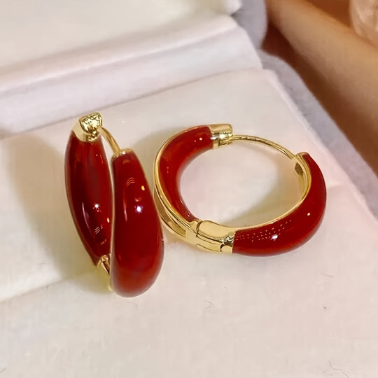 Vintage Elegant Circle Hoop Earrings