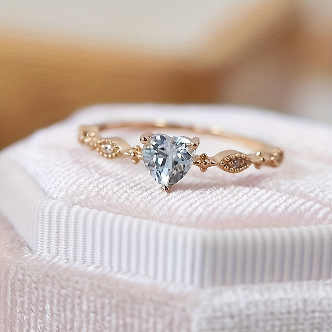 Elegant Vintage Heart-Shaped Ring