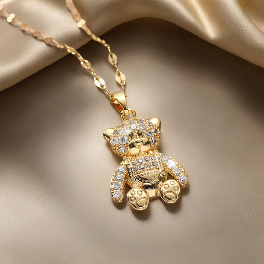 Teddy Bear Pendant Necklace