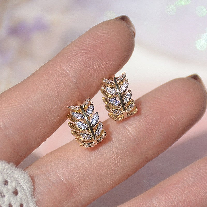 Exquisite Leaf Hoop Earrings
