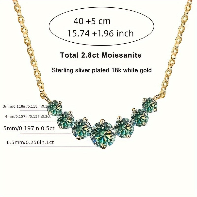 Gold-Plated Moissanite Pendant Necklace
