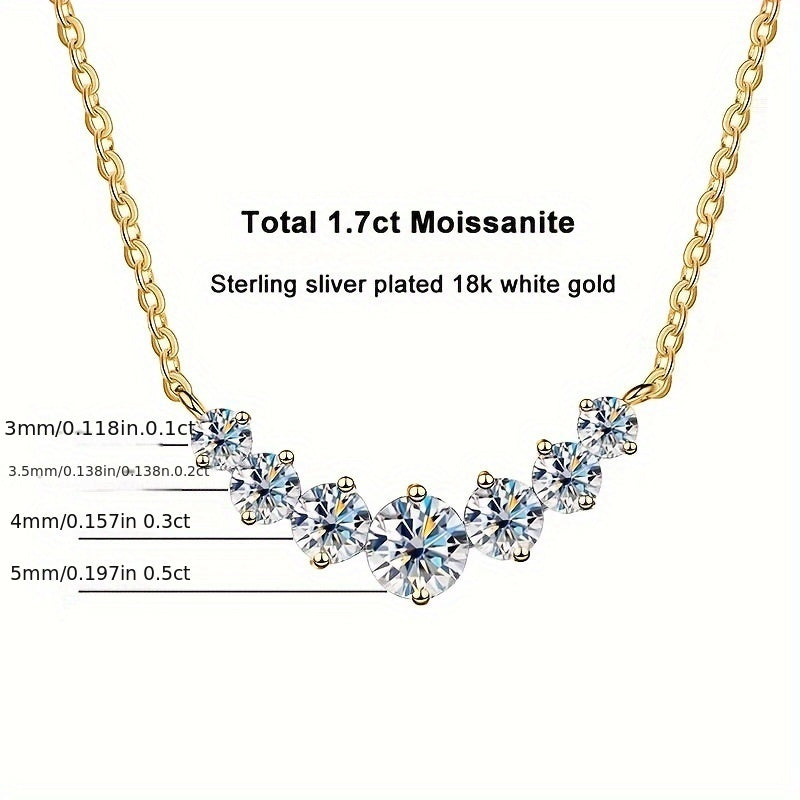 Gold-Plated Moissanite Pendant Necklace