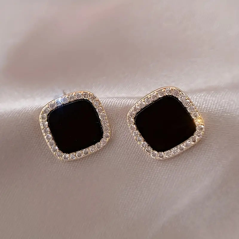 Geometric Square Stud Earrings
