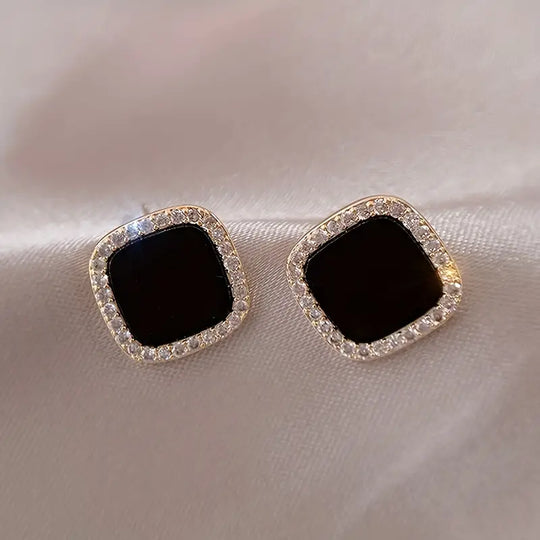Geometric Square Stud Earrings