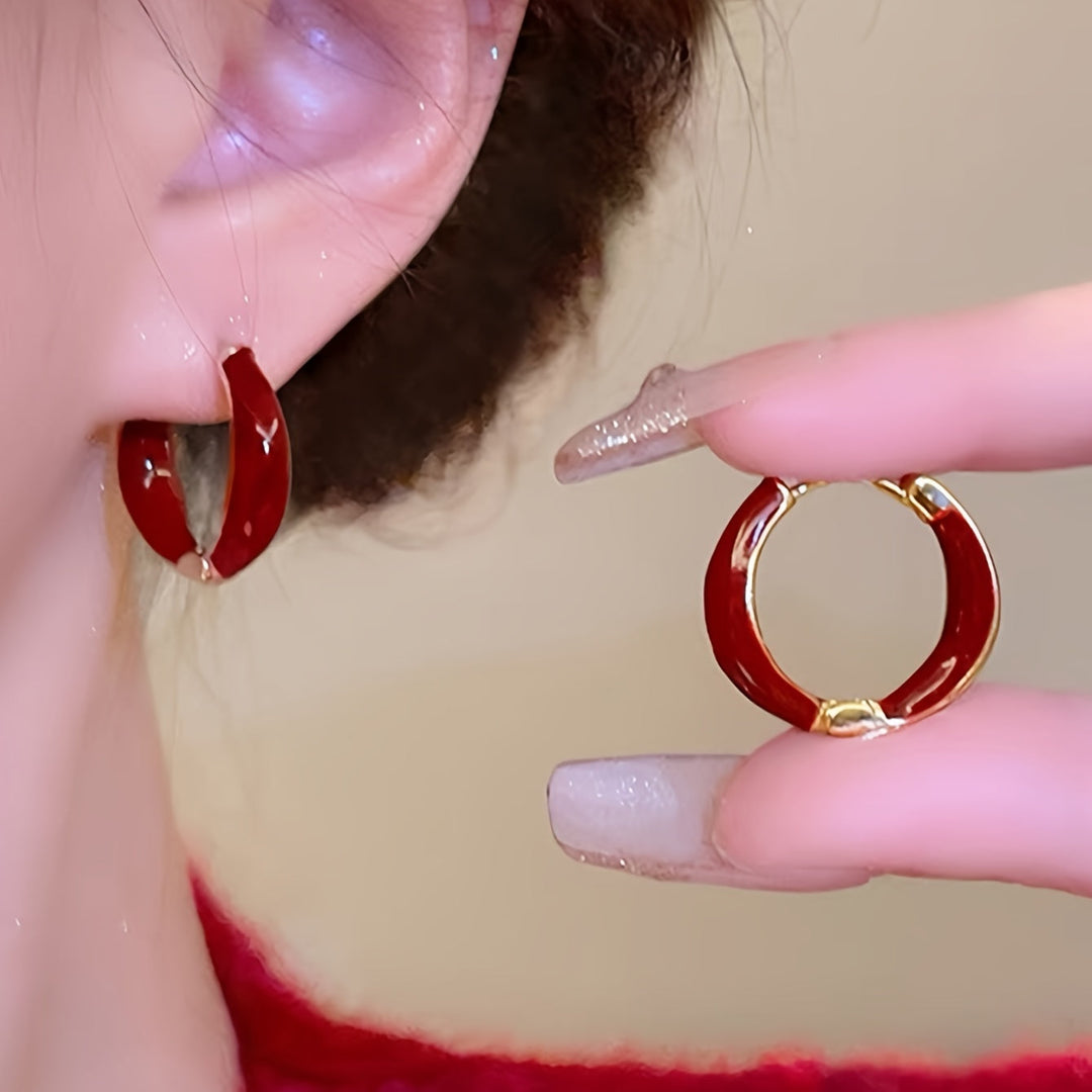 Vintage Elegant Circle Hoop Earrings