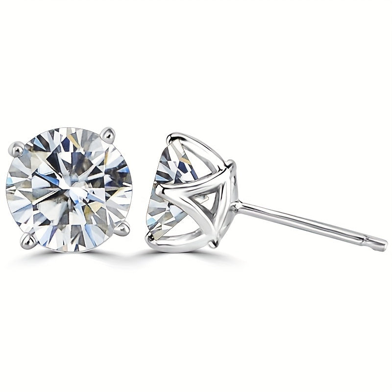Genuine Moissanite Stud Earrings
